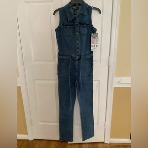 NWT DENIM SLEEVELESS JUMPSUIT